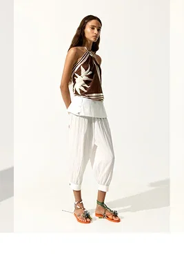 Printed halter top 100% cotton Online Exclusive