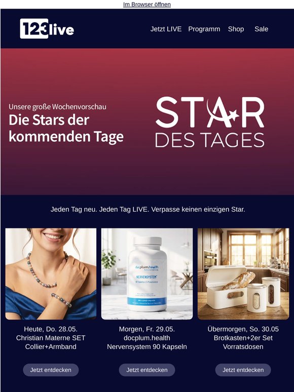Deine nächsten Stars des Tages ⭐