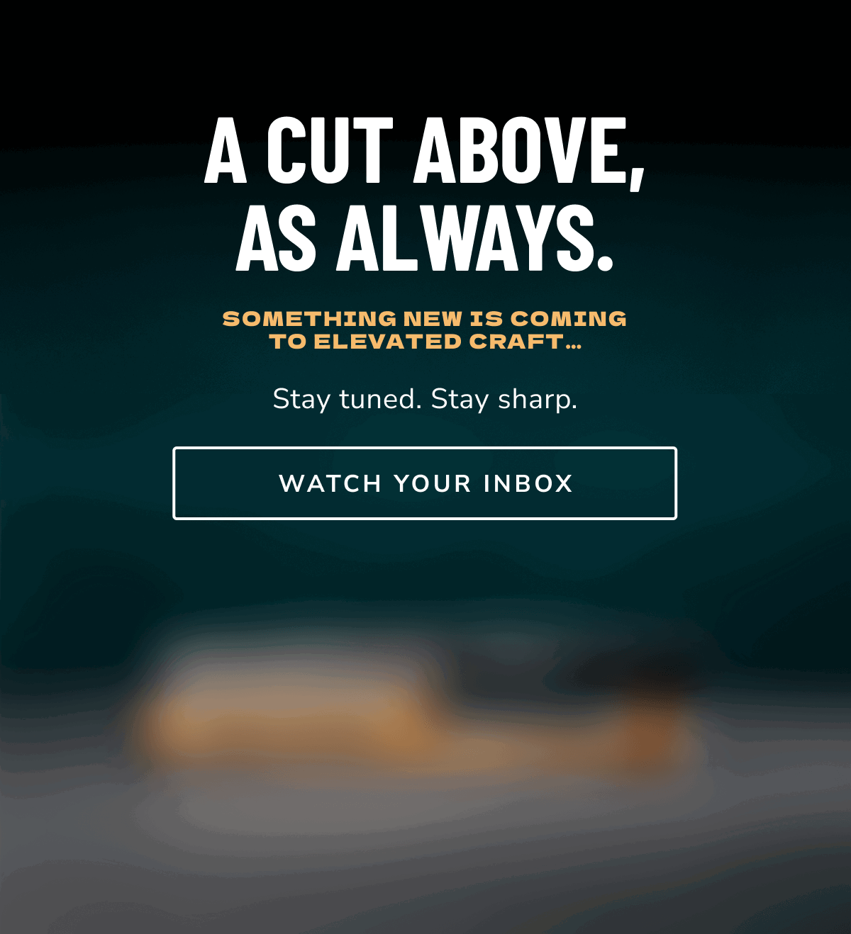 A cut above, as always. Something new is coming to Elevated Craft… Stay tuned. Stay sharp. [WATCH YOUR INBOX]