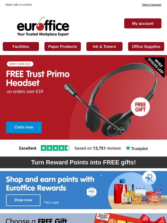Grab a free Trust Primo Headset with orders today, —