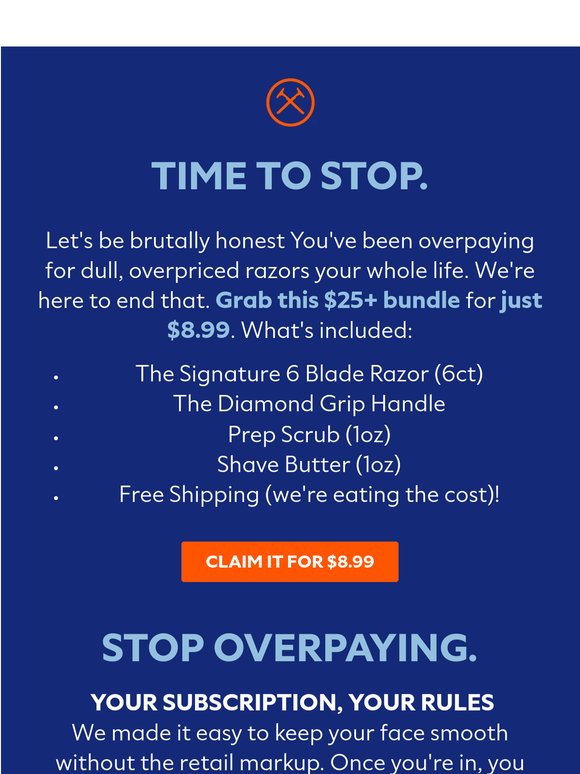 You're basically robbing us.