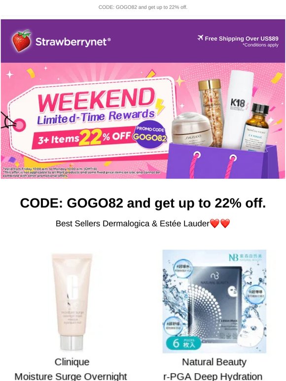 🎉3 Days Only: 3+ Items Extra 22%👉Code: GOGO82 😍