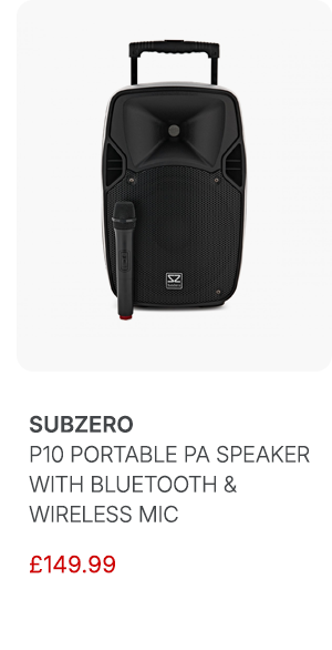 SubZero P10 Portable PA Speaker With Bluetooth & Wireless Mic
