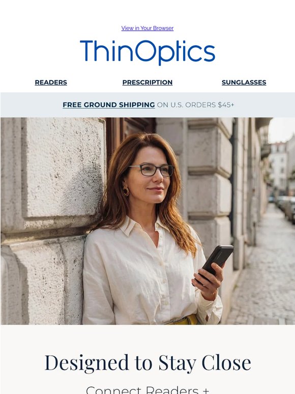 Connect Readers | The Glasses that Stay on Your Phone