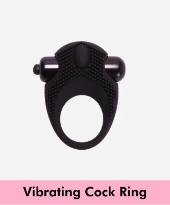 Textured Silicone Vibrating Cock Ring with Removable Bullet