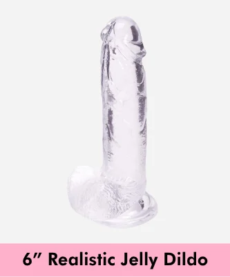 6" Realistic Jelly Dildo