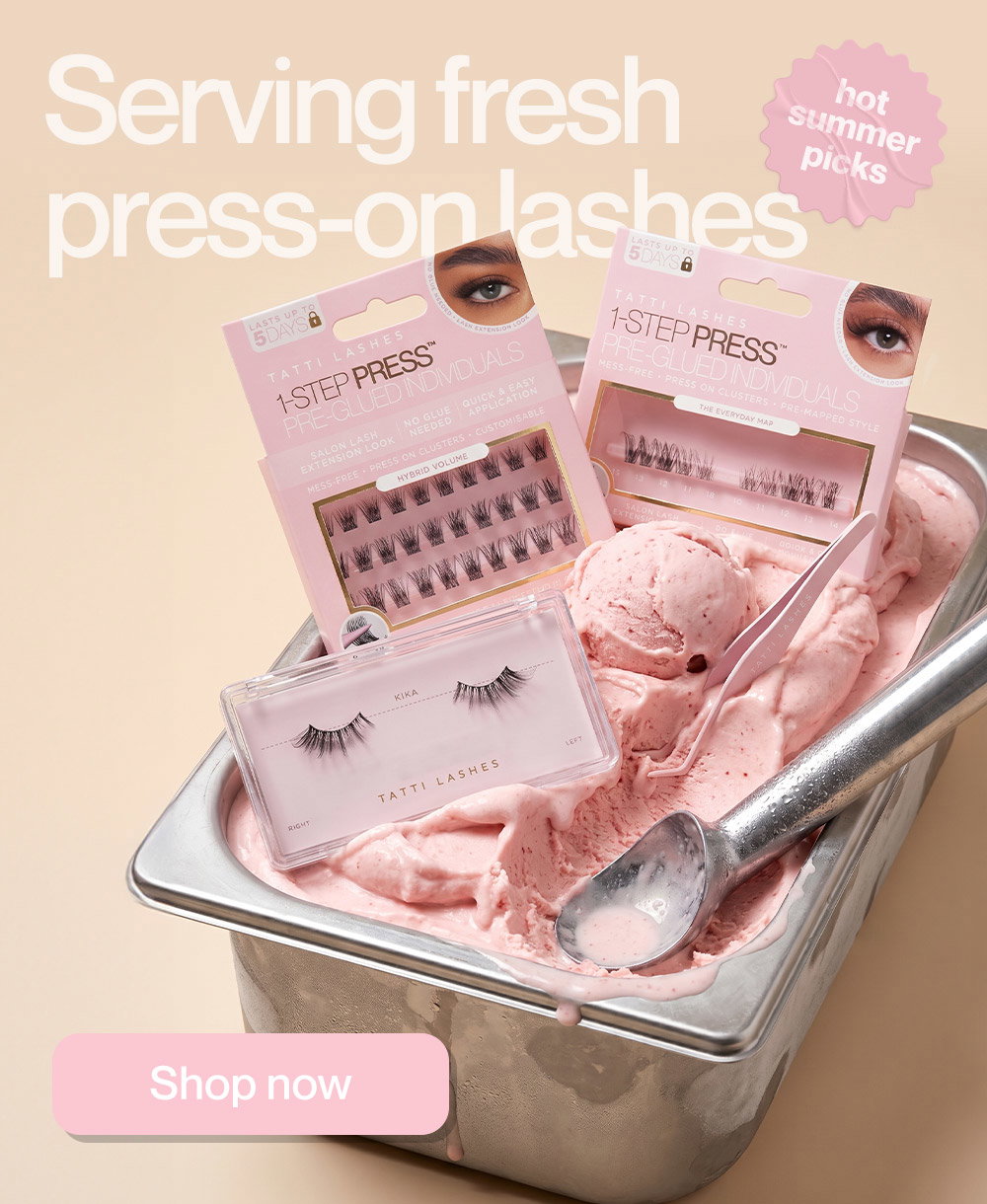 Serving fresh press-on lashes