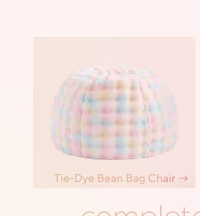 Tie dye bean bag chair