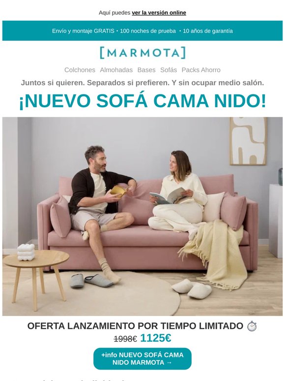 ¡Nuevo sofá cama nido!
