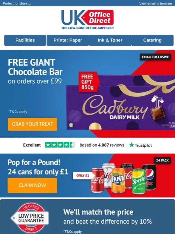 Free GIANT Cadbury bar - this week only, —!