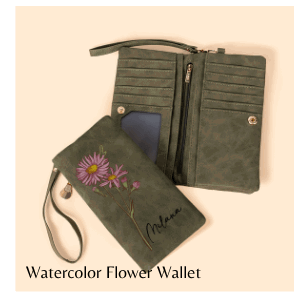 Watercolor Flower Wallet