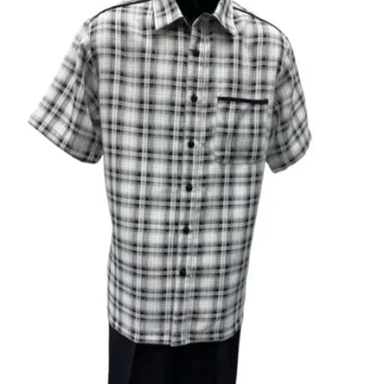 Mens 2 Piece Walking Suit - Textured Plaid