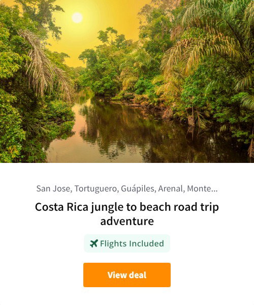 Costa Rica jungle to beach road trip adventure