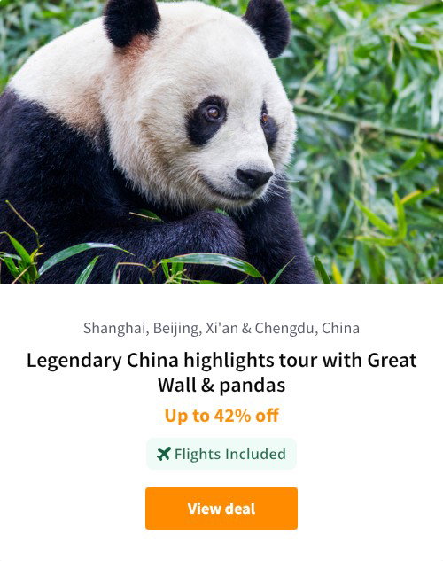 Legendary China highlights tour with Great Wall &amp; pandas