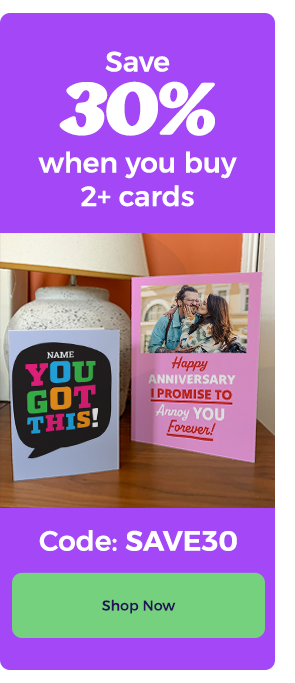30% Off 2 or more cards - use code: SAVE30
