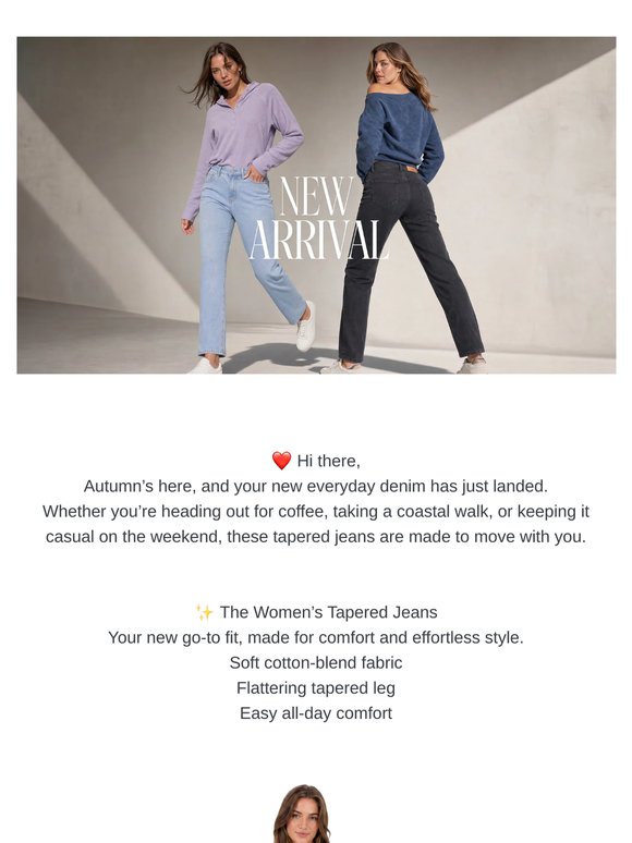 New denims just landed: your everyday tapered jean