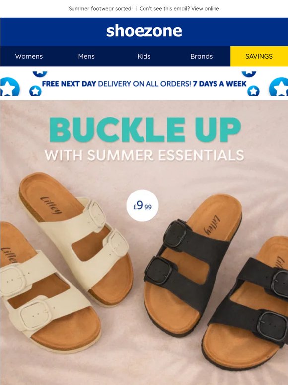 Sandals from ONLY £7.99 + FREE next day delivery…