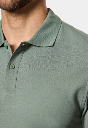 Green Piqué Polo Shirt