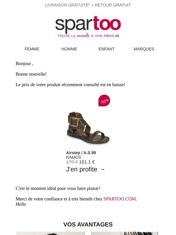📉 Le prix de l'article que vous avez repéré est en baisse!