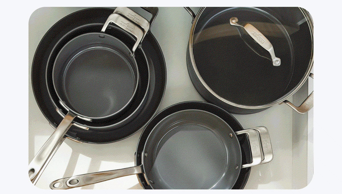 Say hello to the HA1 Ceramic Nonstick Collection with healthier nonstick performance, easier cleanup, and ProStack™ handles for simple stacking and storing.