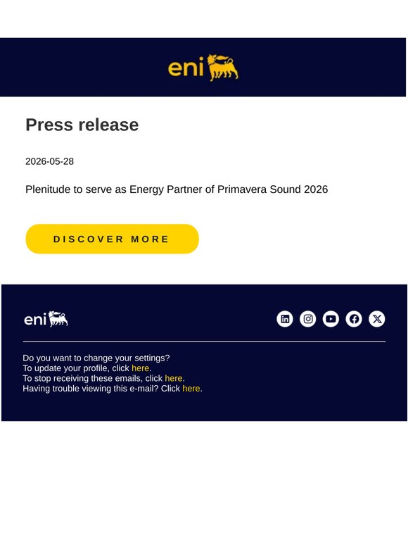 eni.com | Mail alert press release