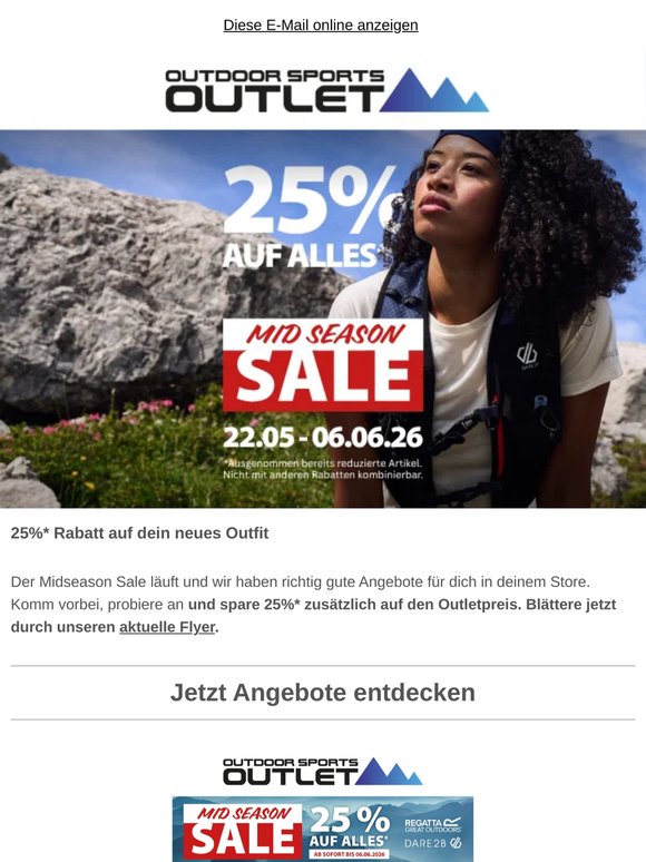 🛍️  –25%* auf alles! Halbzeit im Midseason Sale