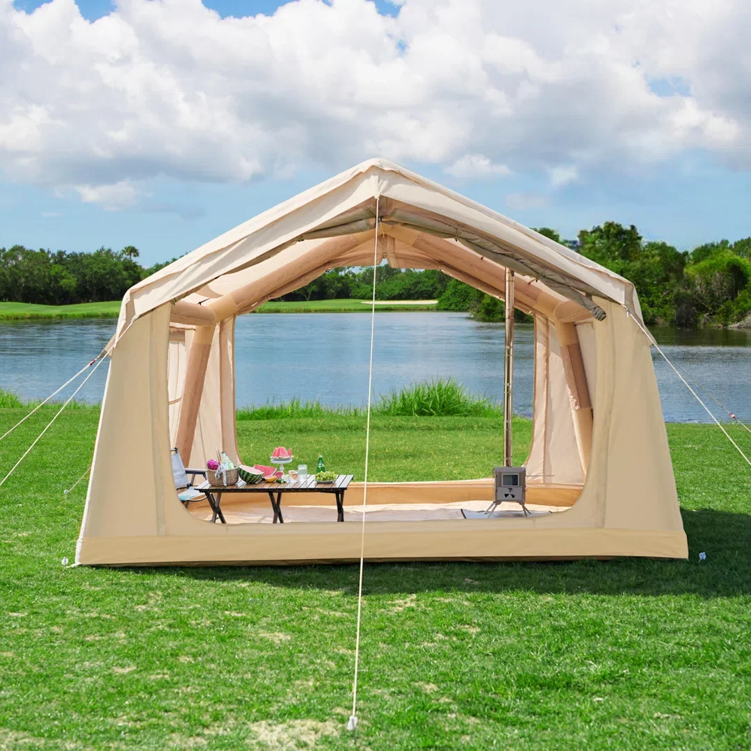 Inflatable Camping Tent with Air Beam Structure, Waterproof Family Tent for Outdoor Camping, 2 Person, 6 Person and 8 Person Options