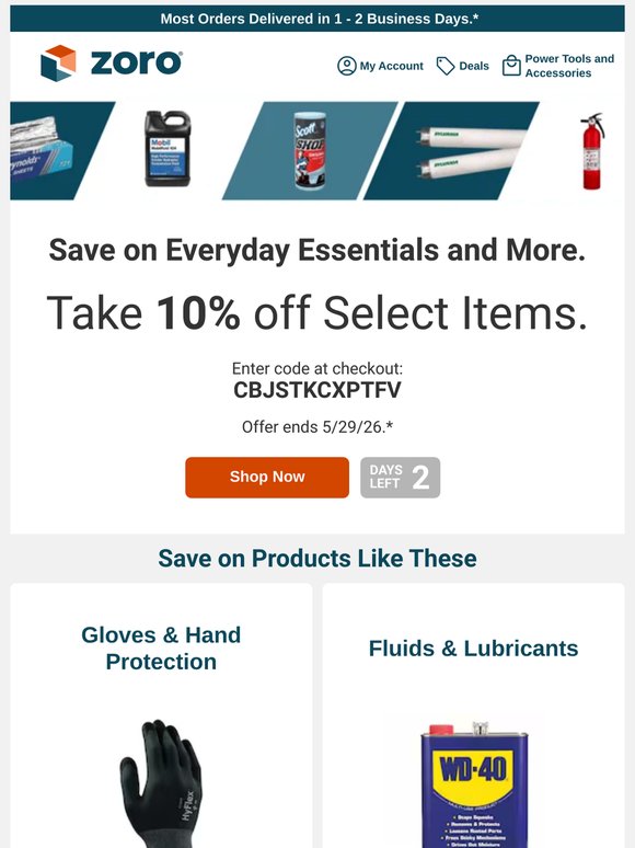 Take 10% off business essentials and save.