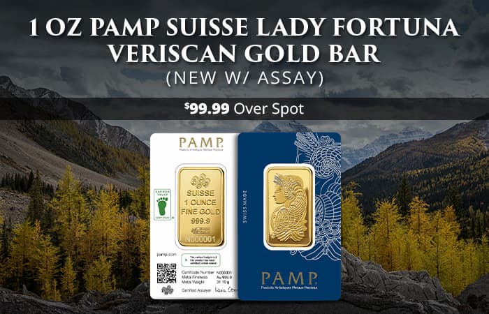 Gold Rush: 1 oz PAMP Suisse Lady Fortuna Veriscan Gold Bar (New w/ Assay)