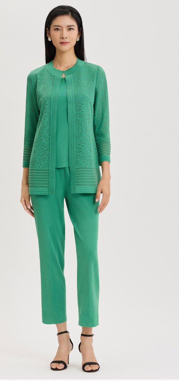 Heritage Burnout Medallion Knit Jacket
