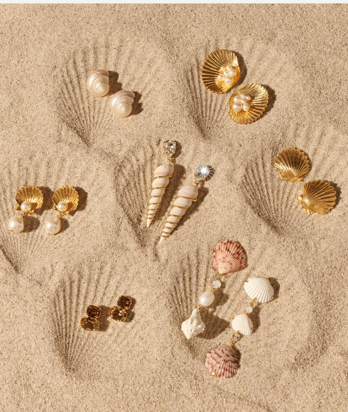 Bridal shell earrings