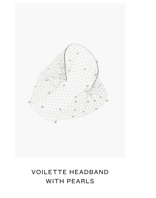 Voilette headband with pearls