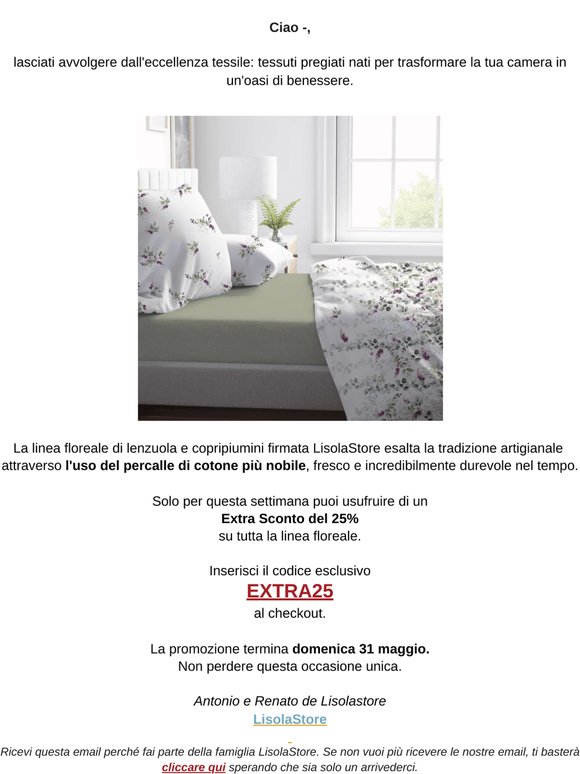 🌸 Scopri la nostra collezione floreale in extra sconto del 25% solo fino a domenica