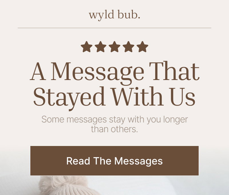 Cream header with brown text, star rating, short subheading, and a brown button reading Read The Messages.