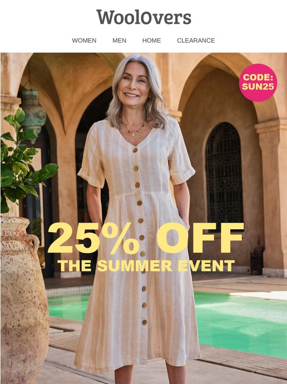 25% Off Selected Summer Styles