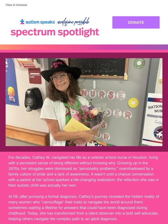 Discover Cathey's inspiring journey to a diagnosis at 59