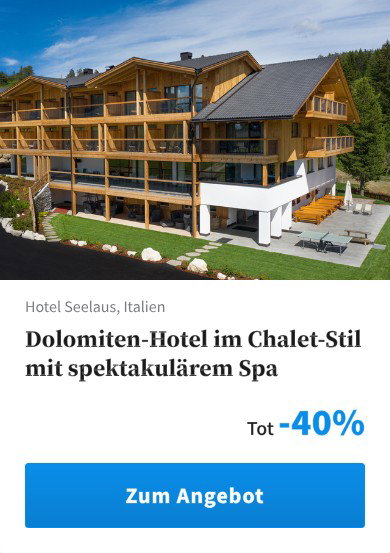 Dolomiten-Hotel im Chalet-Stil mit spektakulärem Spa