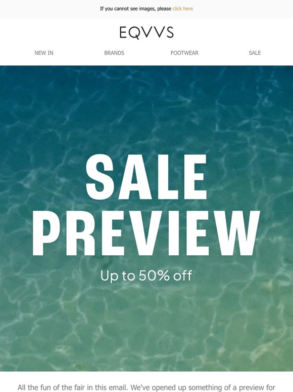 Sale Preview Now Live