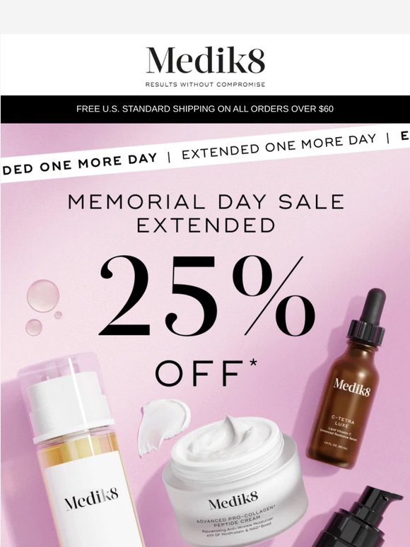 Extended One More Day! Save 25% Now