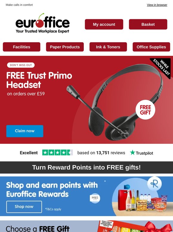 Grab a free Trust Primo Headset with orders today