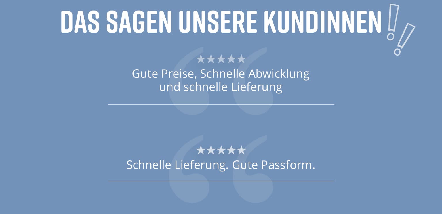 Das sagen unsere Kundinnen...Um zum Shop zu gelangen, einfach auf das Bild klicken >