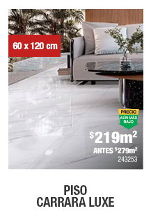 Piso Carrara Luxe 60x120 cm