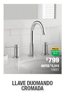 Llave duomando cromada