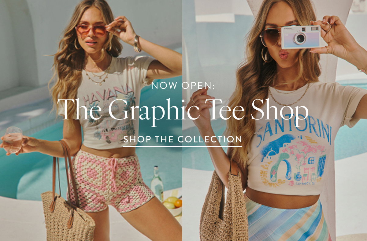 Now Open: The Graphic Tee Shop. Shop The Collection