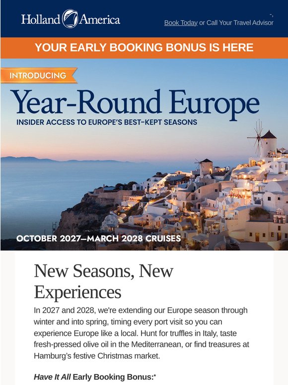New: Cruise Europe in Winter & Spring
