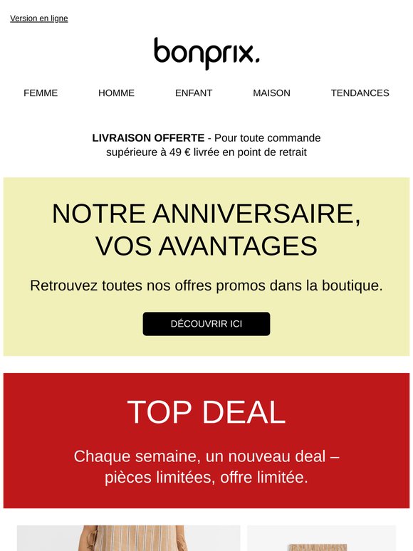 Notre TOP DEALS de la semaine