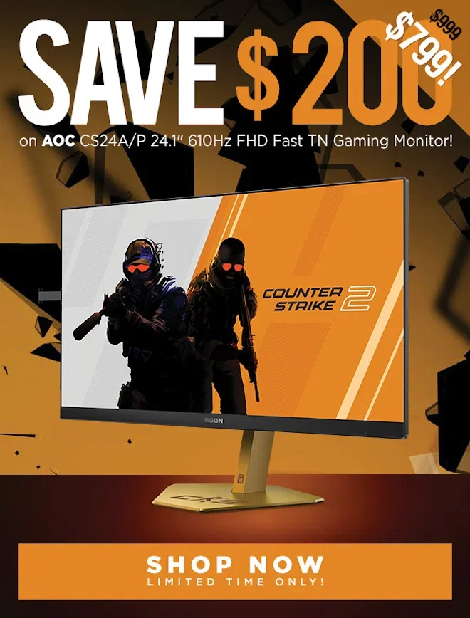SAVE AOC CS24A/P 24.1inch 610Hz FHD Fast TN Gaming Monitor