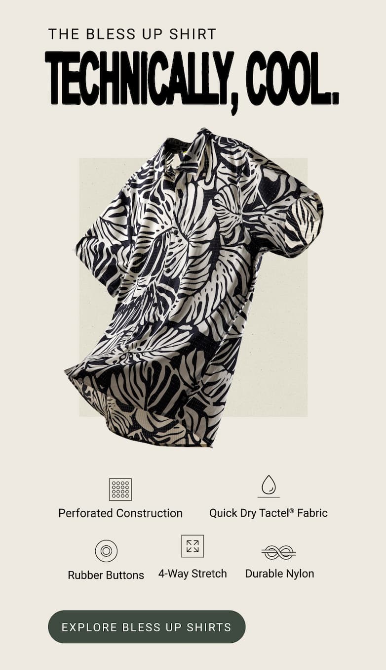 The Bless Up Shirt- Black Monstera