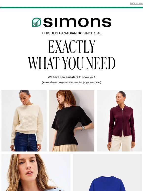 Early access for you: new sweaters