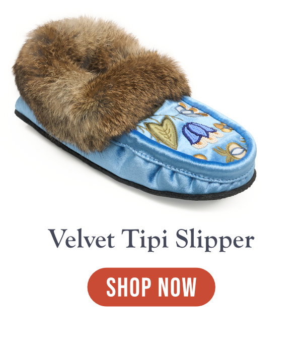 Velvet Tipi Slipper - Still some sizes available in Blue!